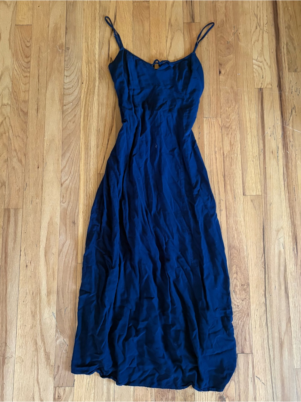 Brandy Melville Deep Navy Spaghetti-Strap Maxi Dress